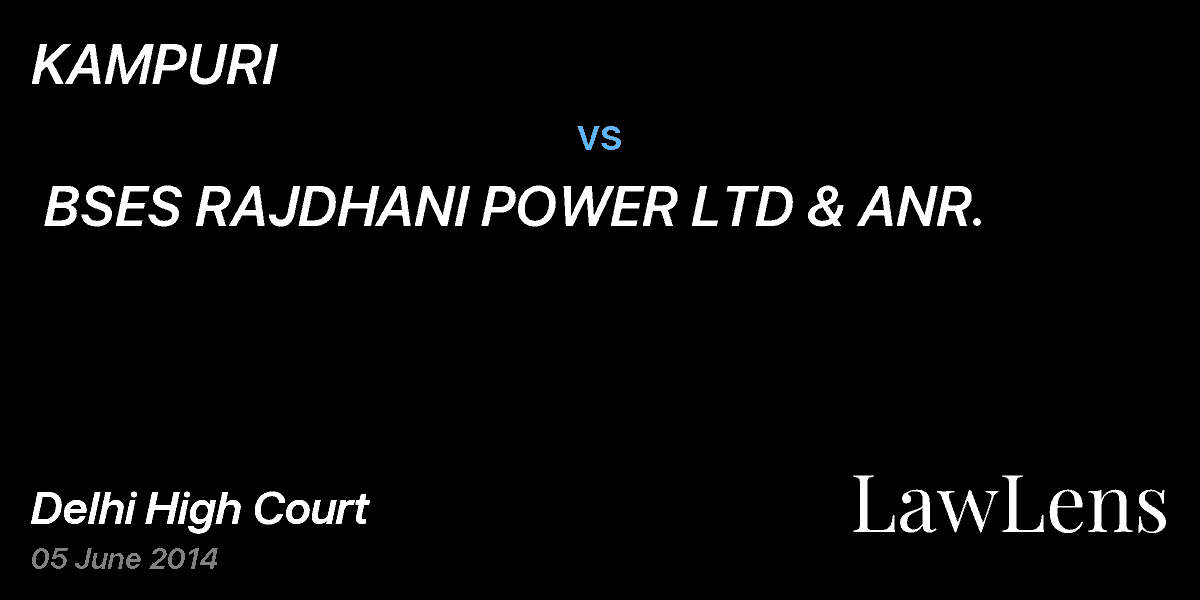 Preview image for KAMPURI  vs.  BSES RAJDHANI POWER LTD & ANR.