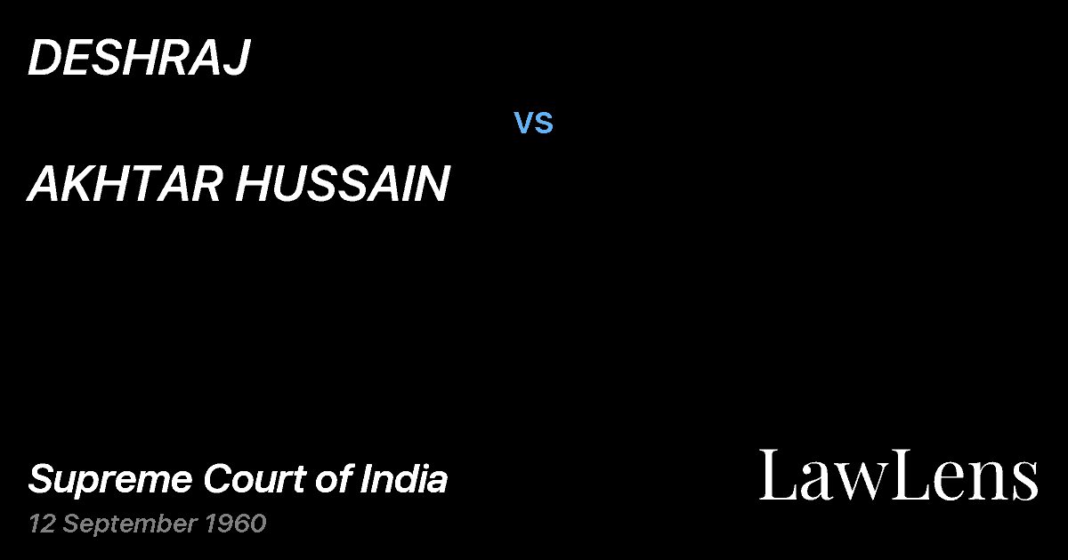 Preview image for DESHRAJ vs. AKHTAR HUSSAIN