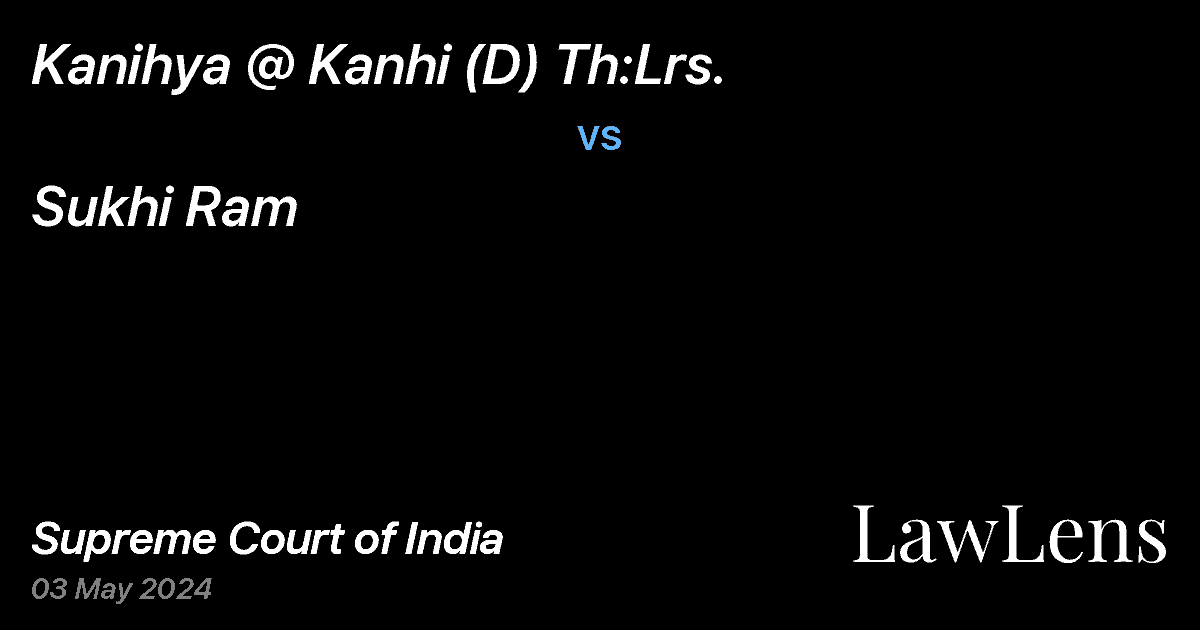 Preview image for Kanihya @ Kanhi (D) Th:Lrs. vs. Sukhi Ram