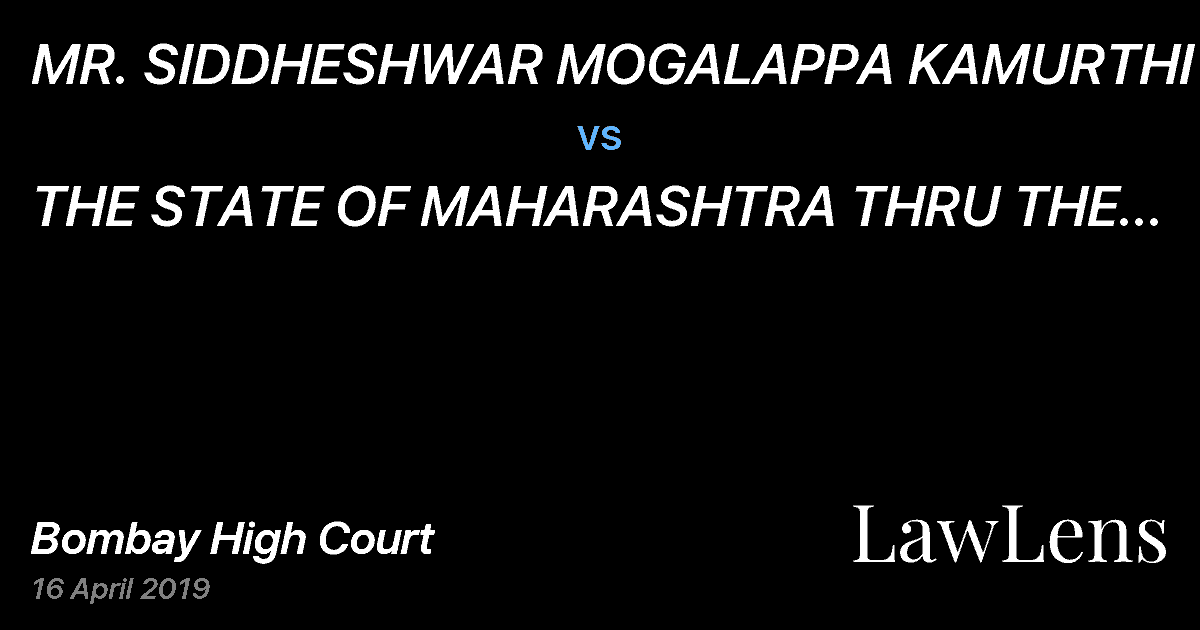 Preview image for MR. SIDDHESHWAR MOGALAPPA KAMURTHI vs. THE STATE OF MAHARASHTRA THRU THE SECRETARY, URBAN DEVELOPMENT DEPT. AND ANR
