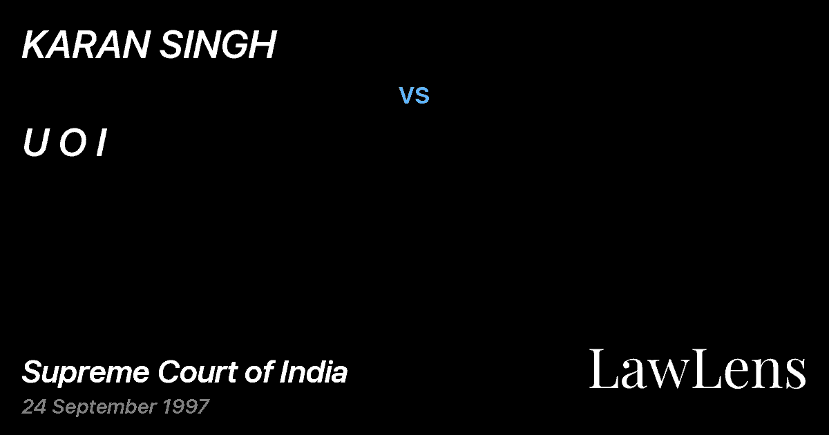 Preview image for KARAN SINGH vs. U O I
