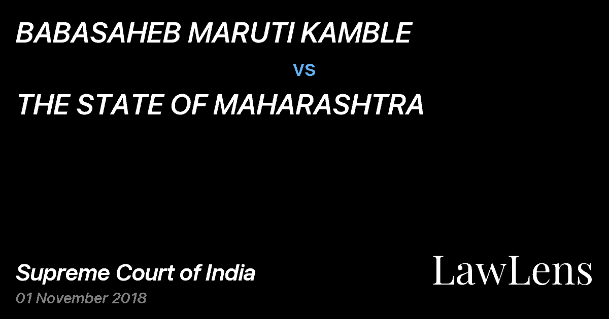 Preview image for BABASAHEB MARUTI KAMBLE vs. THE STATE OF MAHARASHTRA
