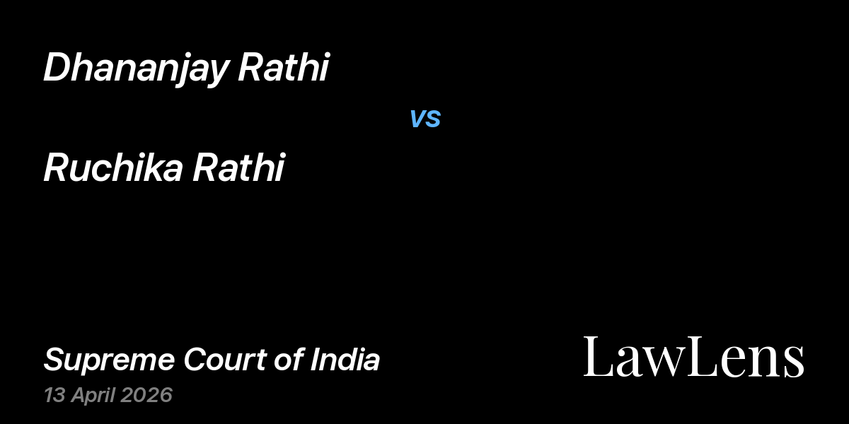 Preview image for Dhananjay Rathi vs. Ruchika Rathi