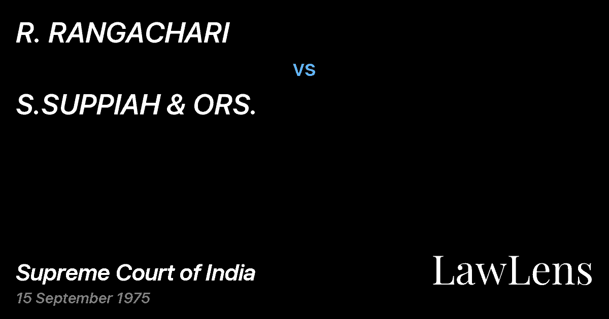 Preview image for R. RANGACHARI vs. S.SUPPIAH & ORS.
