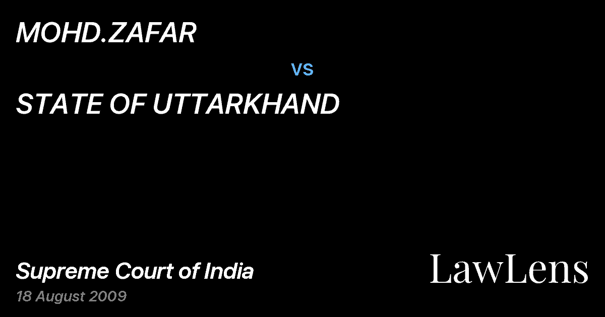 Preview image for MOHD.ZAFAR vs. STATE OF UTTARKHAND
