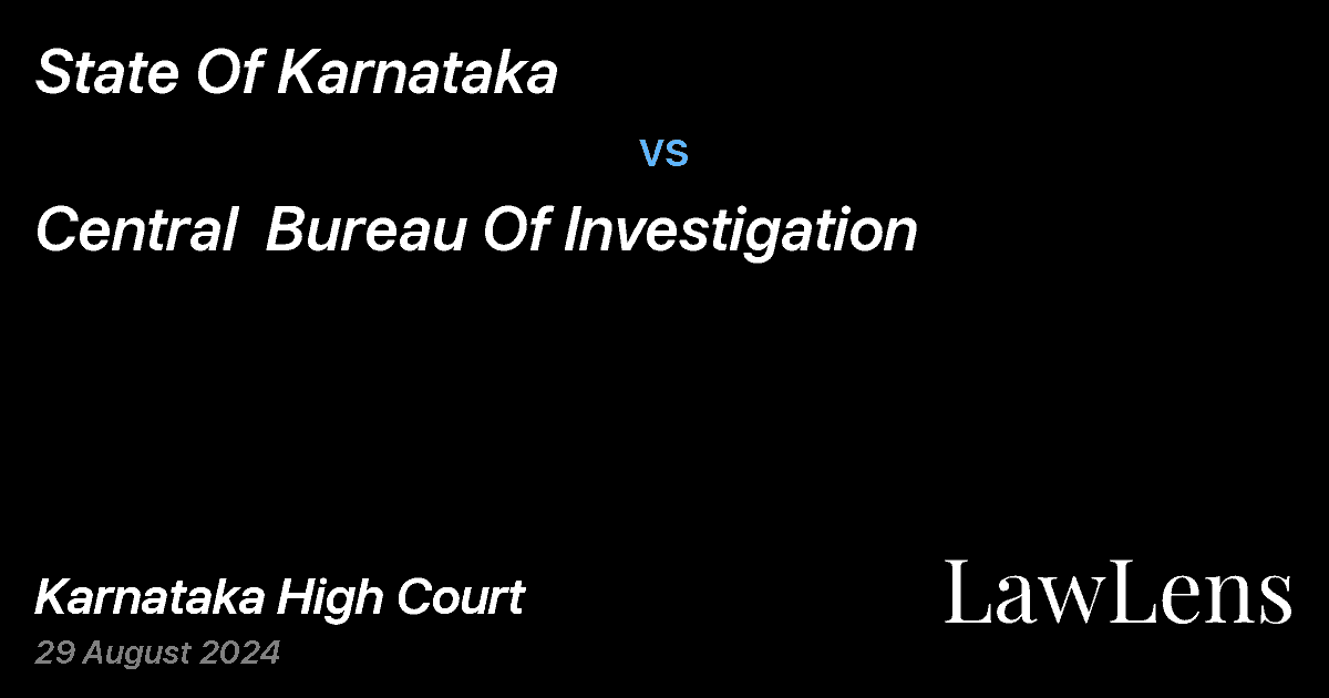 Preview image for CENTRAL  BUREAU OF INVESTIGATION vs. STATE OF KARNATAKA