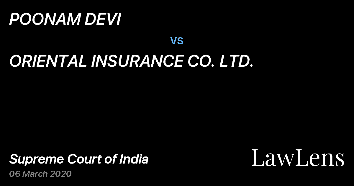 Preview image for POONAM DEVI vs. ORIENTAL INSURANCE CO. LTD.