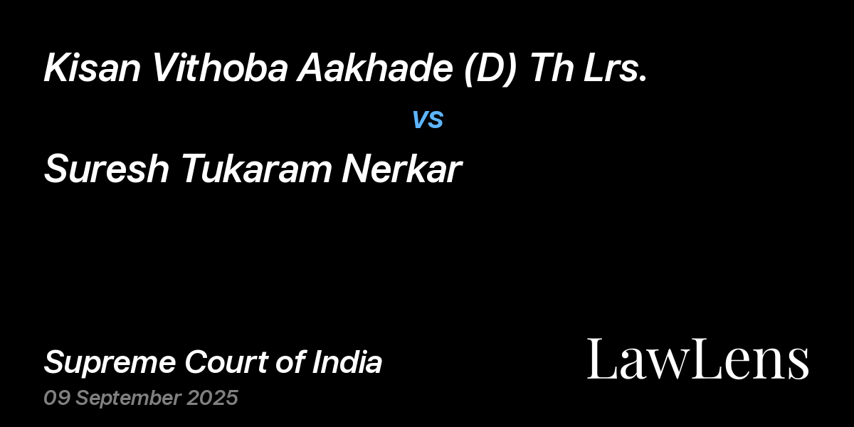 Preview image for Kisan Vithoba Aakhade (D) Th Lrs. vs. Suresh Tukaram Nerkar