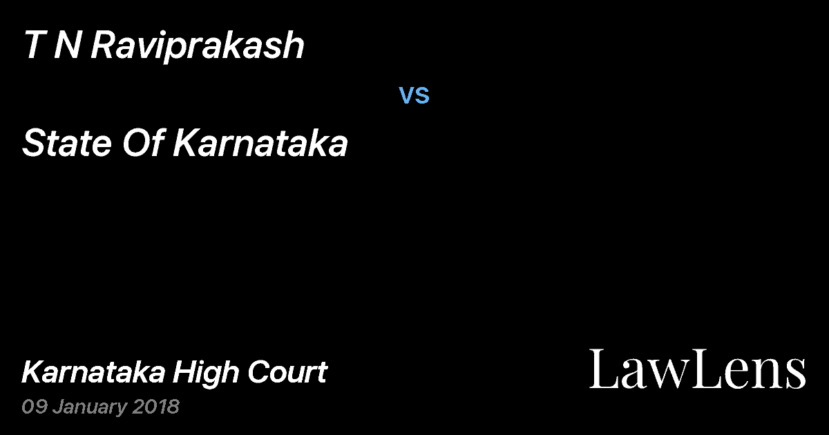 Preview image for T N Raviprakash vs. State Of Karnataka