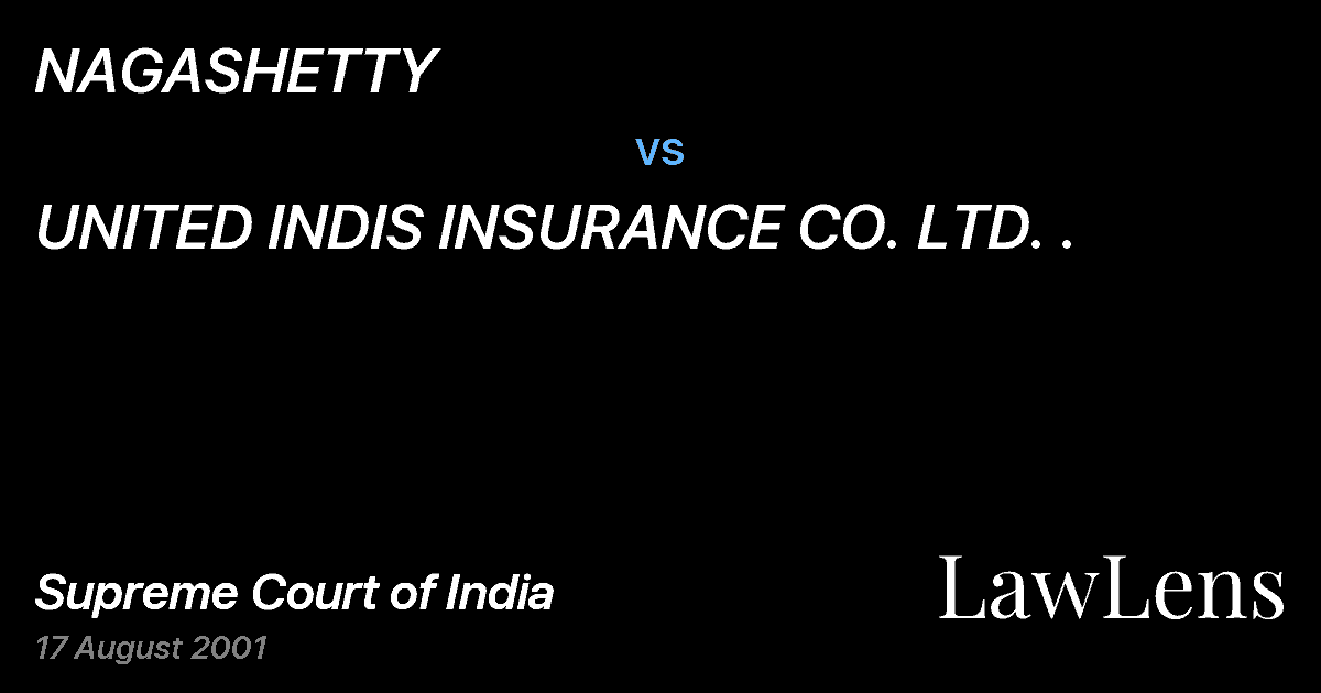 Preview image for NAGASHETTY vs. UNITED INDIS INSURANCE CO. LTD. .