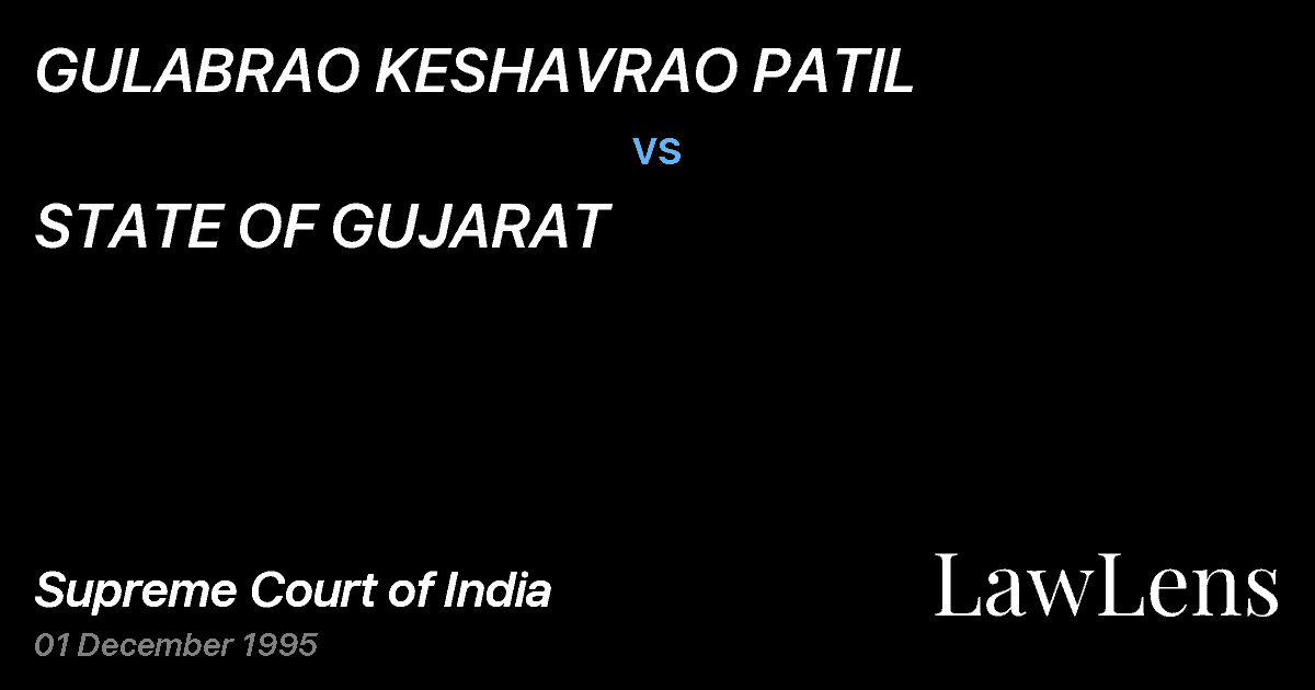 Preview image for GULABRAO KESHAVRAO PATIL vs. STATE OF GUJARAT