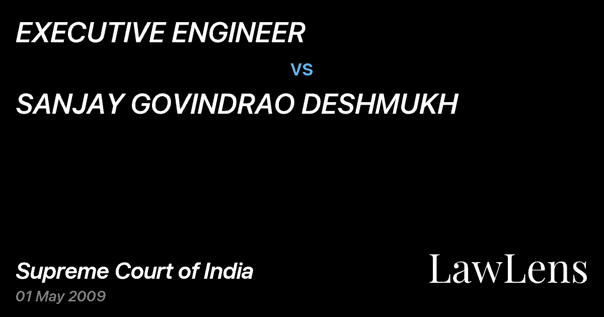Preview image for EXECUTIVE ENGINEER vs. SANJAY GOVINDRAO DESHMUKH