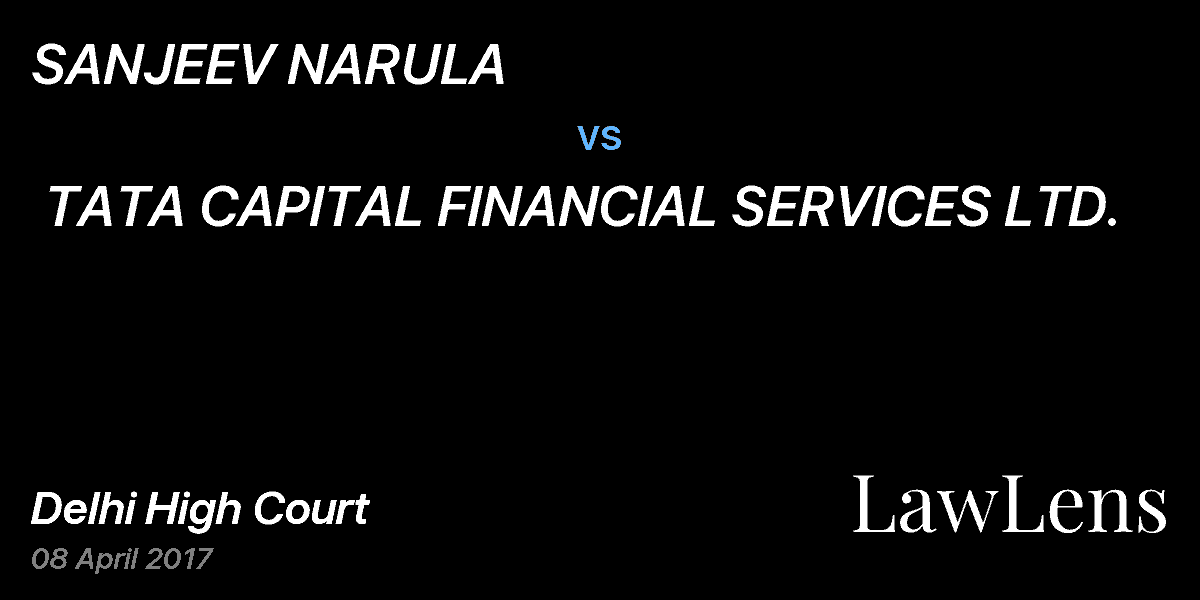 Preview image for SANJEEV NARULA vs. TATA CAPITAL FINANCIAL SERVICES LTD.
