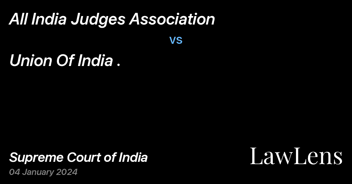 Preview image for All India Judges Association vs. Union Of India .