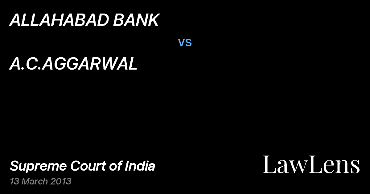 Preview image for ALLAHABAD BANK vs. A.C.AGGARWAL