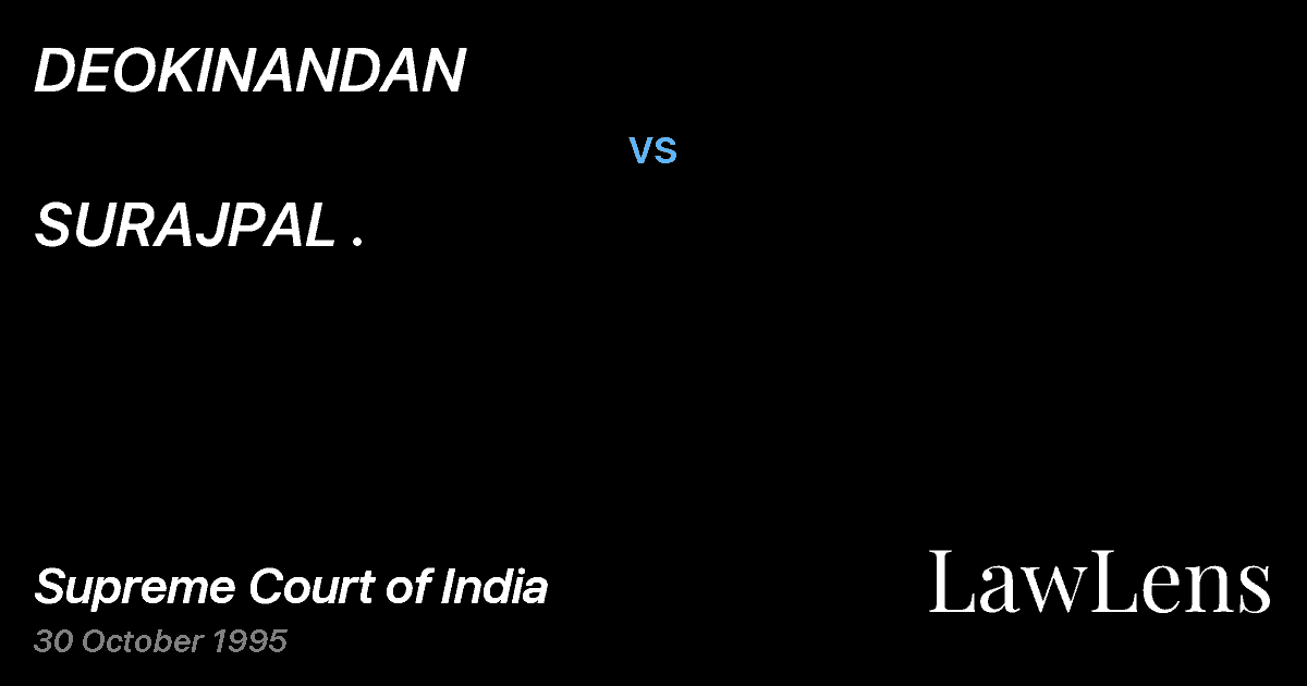 Preview image for DEOKINANDAN vs. SURAJPAL .