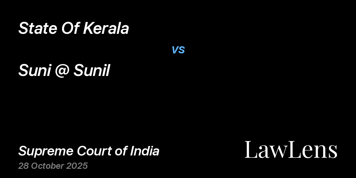 Preview image for State Of Kerala vs. Suni @ Sunil