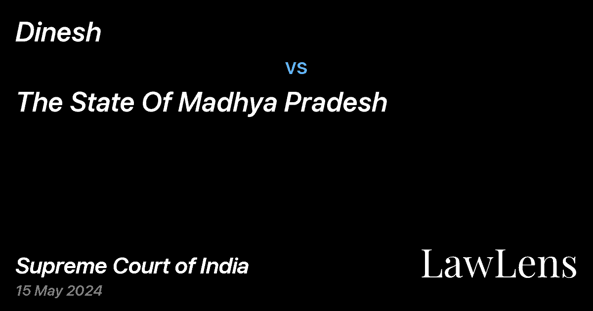 Preview image for Dinesh vs. The State Of Madhya Pradesh