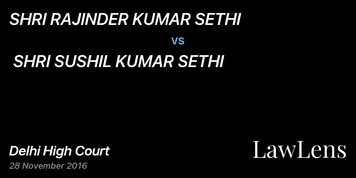 Preview image for SHRI RAJINDER KUMAR SETHI vs. SHRI SUSHIL KUMAR SETHI
