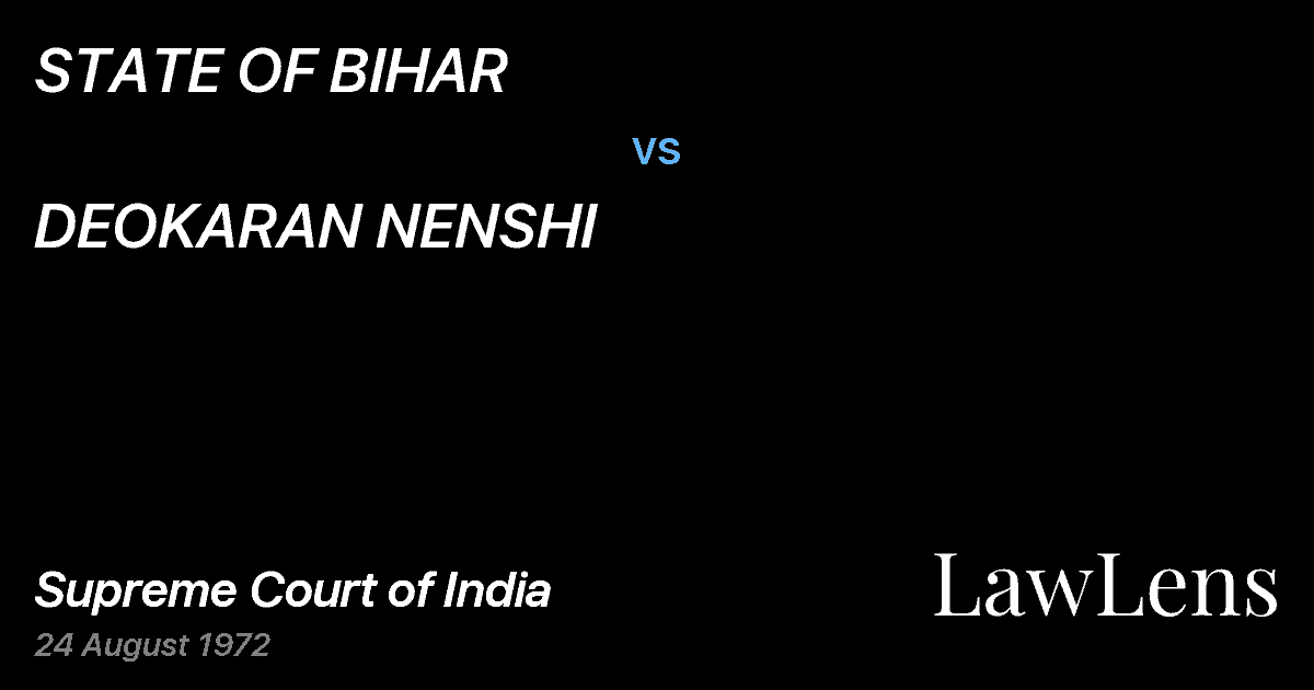 Preview image for STATE OF BIHAR vs. DEOKARAN NENSHI