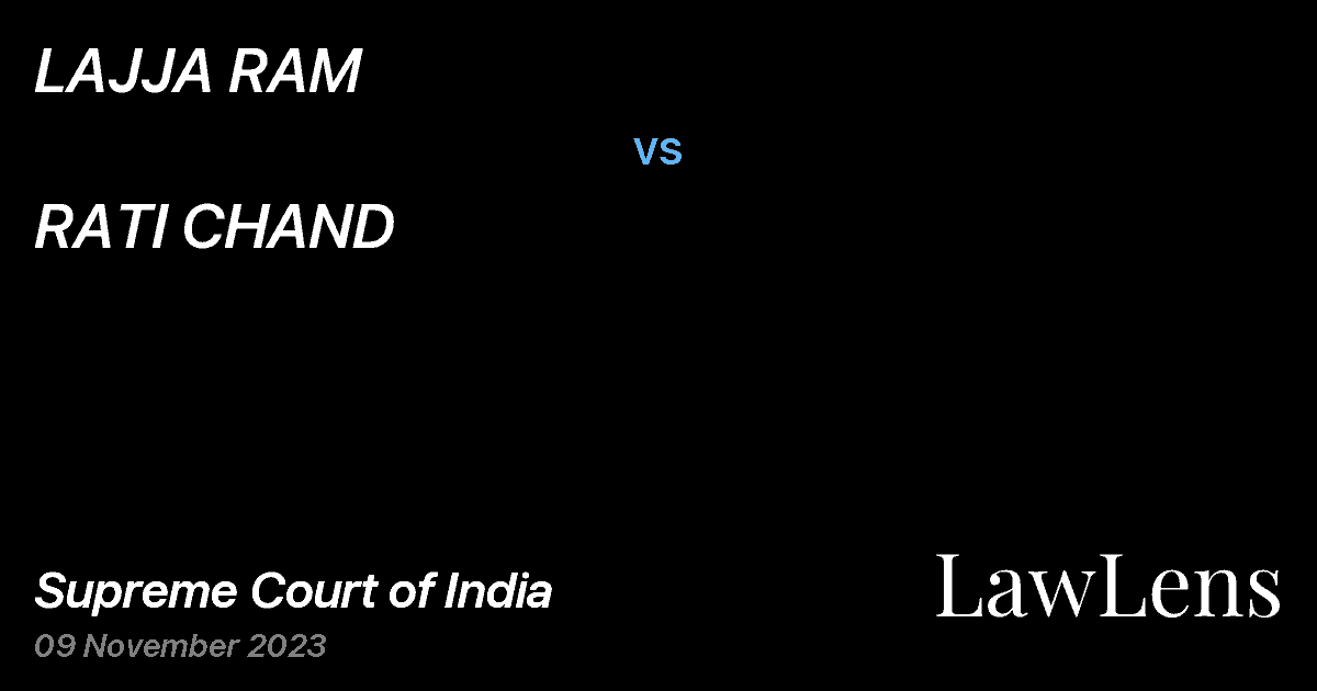 Preview image for LAJJA RAM vs. RATI CHAND
