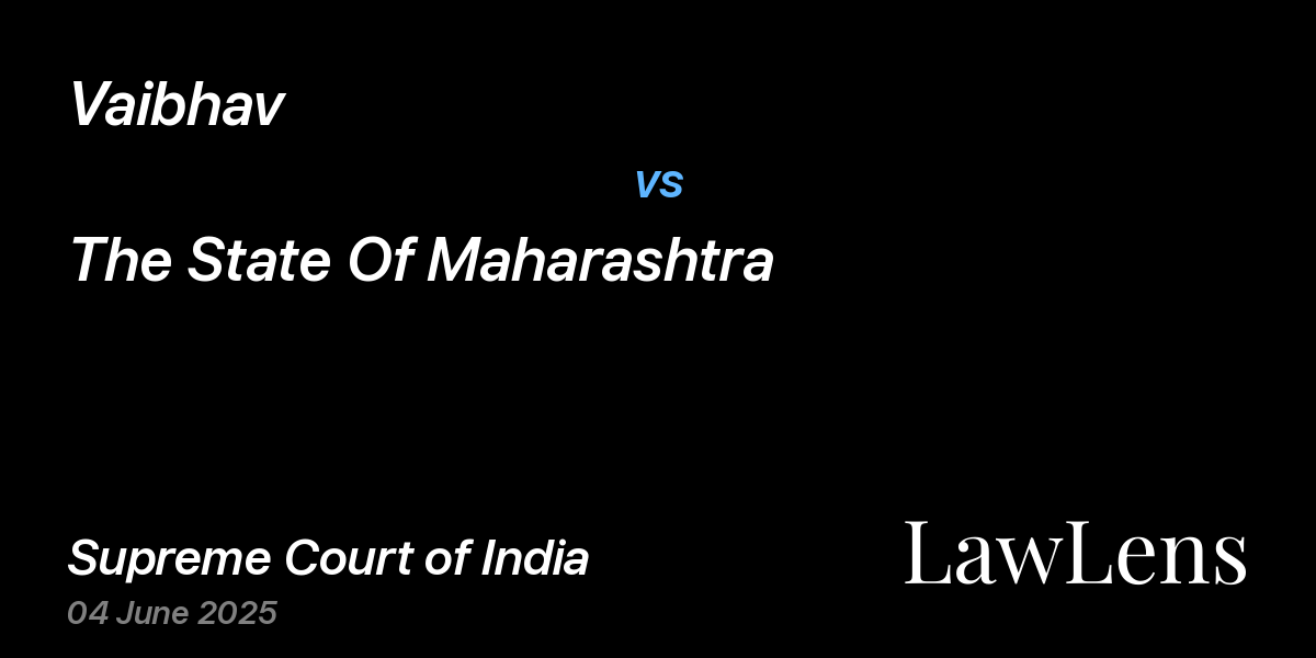 Preview image for Vaibhav vs. The State Of Maharashtra