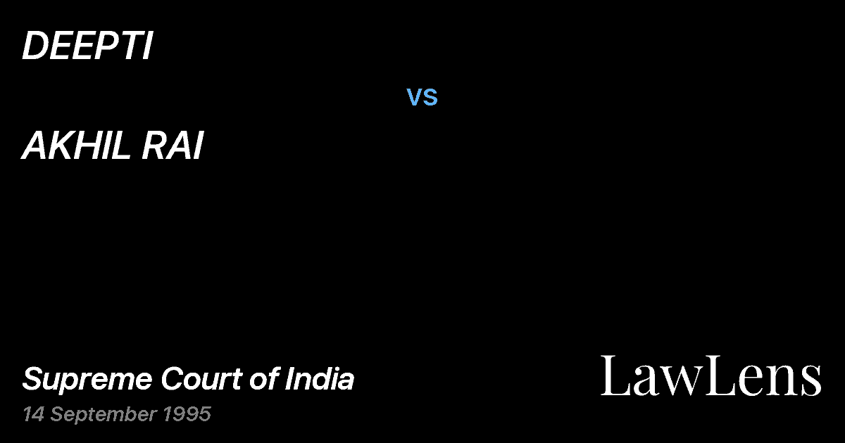 Preview image for DEEPTI vs. AKHIL RAI