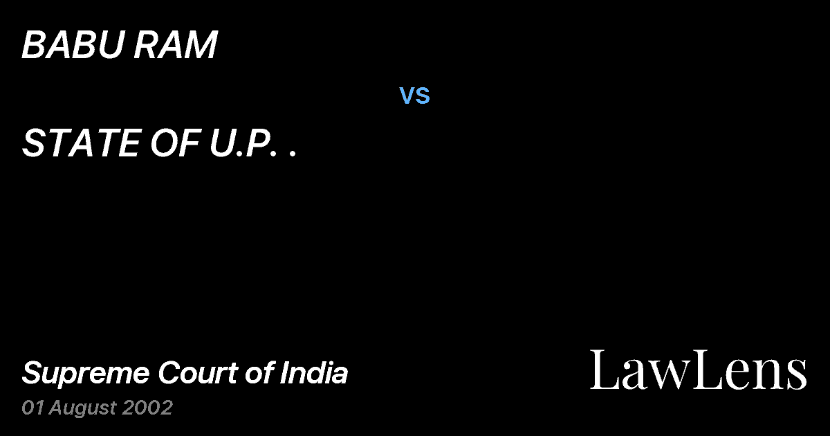 Preview image for BABU RAM vs. STATE OF U.P. .