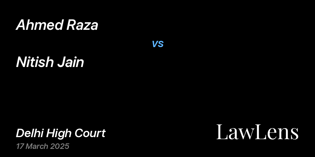 Preview image for Ahmed Raza vs. Nitish Jain