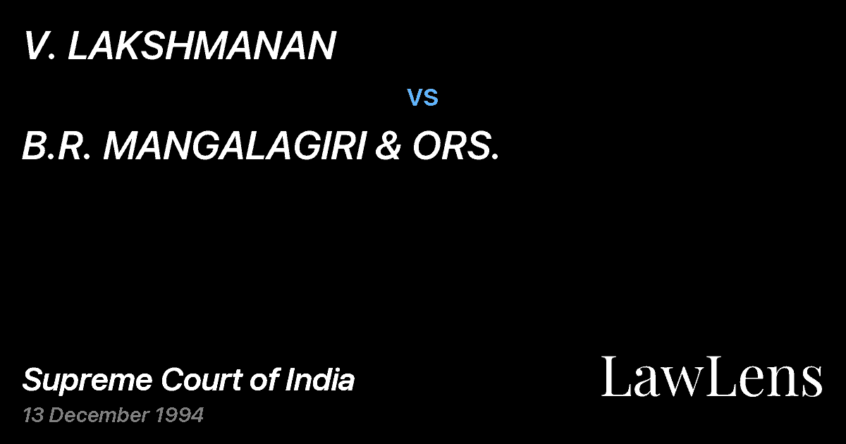 Preview image for V. LAKSHMANAN vs. B.R. MANGALAGIRI & ORS.
