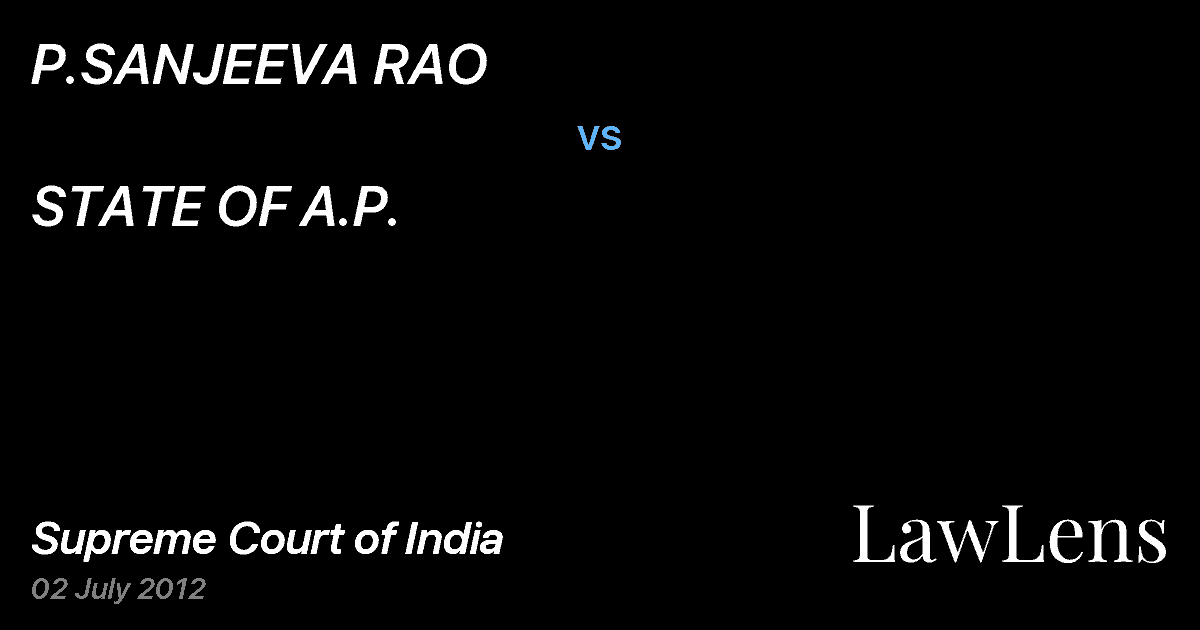 Preview image for P.SANJEEVA RAO vs. STATE OF A.P.