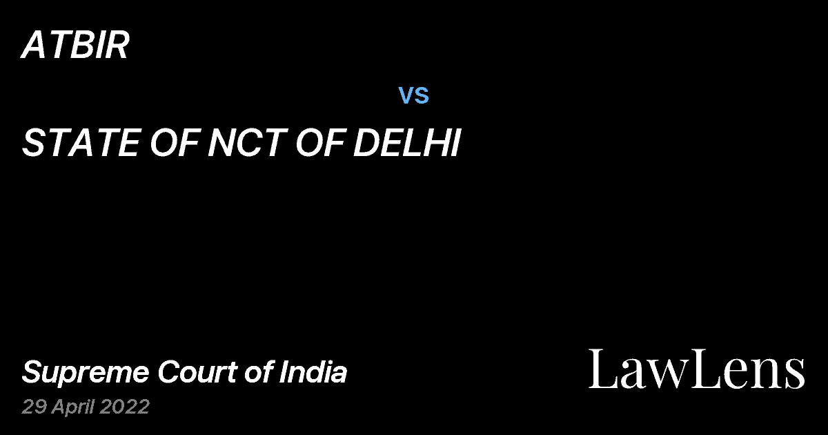Preview image for ATBIR vs. STATE OF NCT OF DELHI