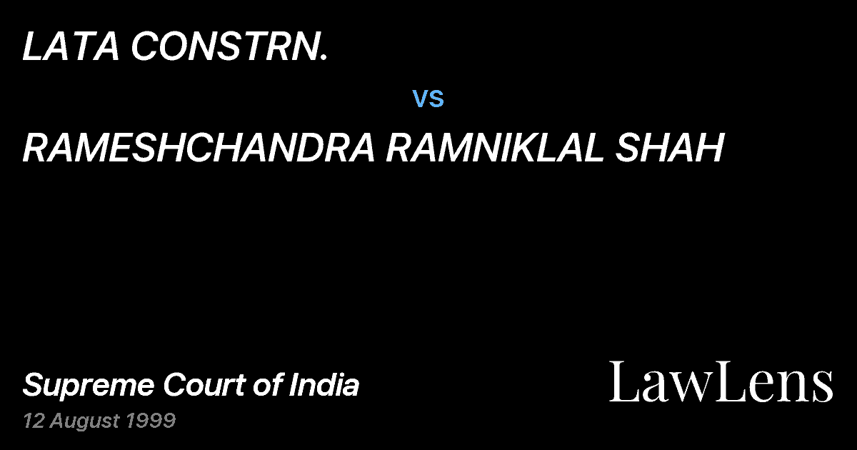 Preview image for LATA CONSTRN. vs. RAMESHCHANDRA RAMNIKLAL SHAH