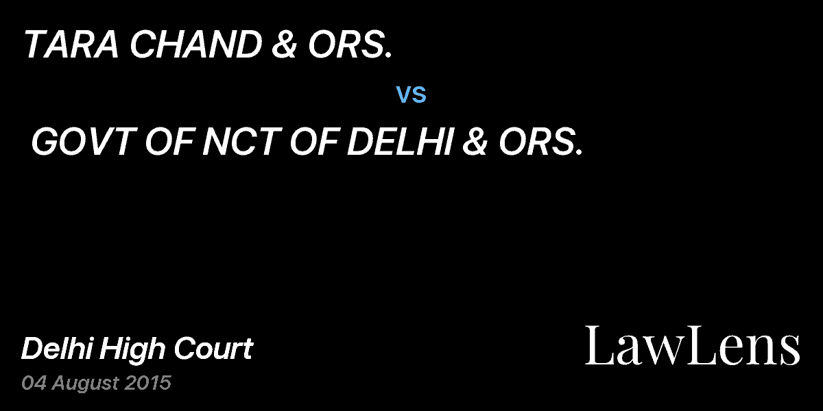 Preview image for TARA CHAND & ORS. vs. GOVT OF NCT OF DELHI & ORS.