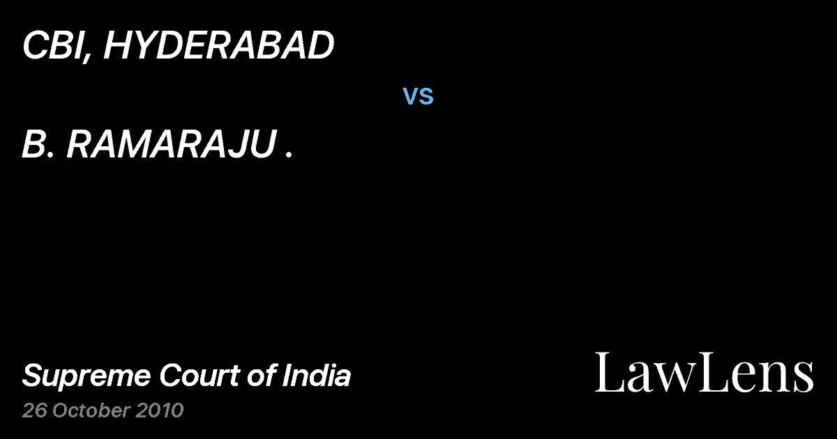 Preview image for CBI, HYDERABAD vs. B. RAMARAJU .