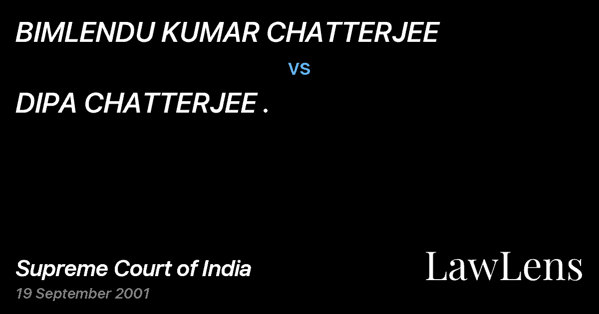 Preview image for BIMLENDU KUMAR CHATTERJEE vs. DIPA CHATTERJEE .