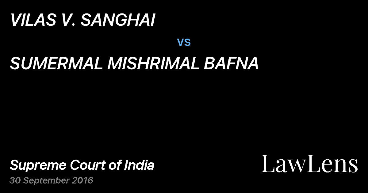 Preview image for VILAS V. SANGHAI vs. SUMERMAL MISHRIMAL BAFNA