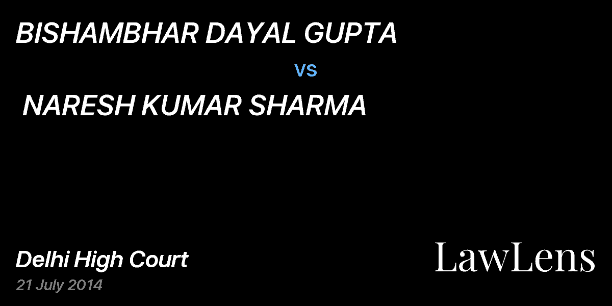 Preview image for BISHAMBHAR DAYAL GUPTA   vs.  NARESH KUMAR SHARMA 