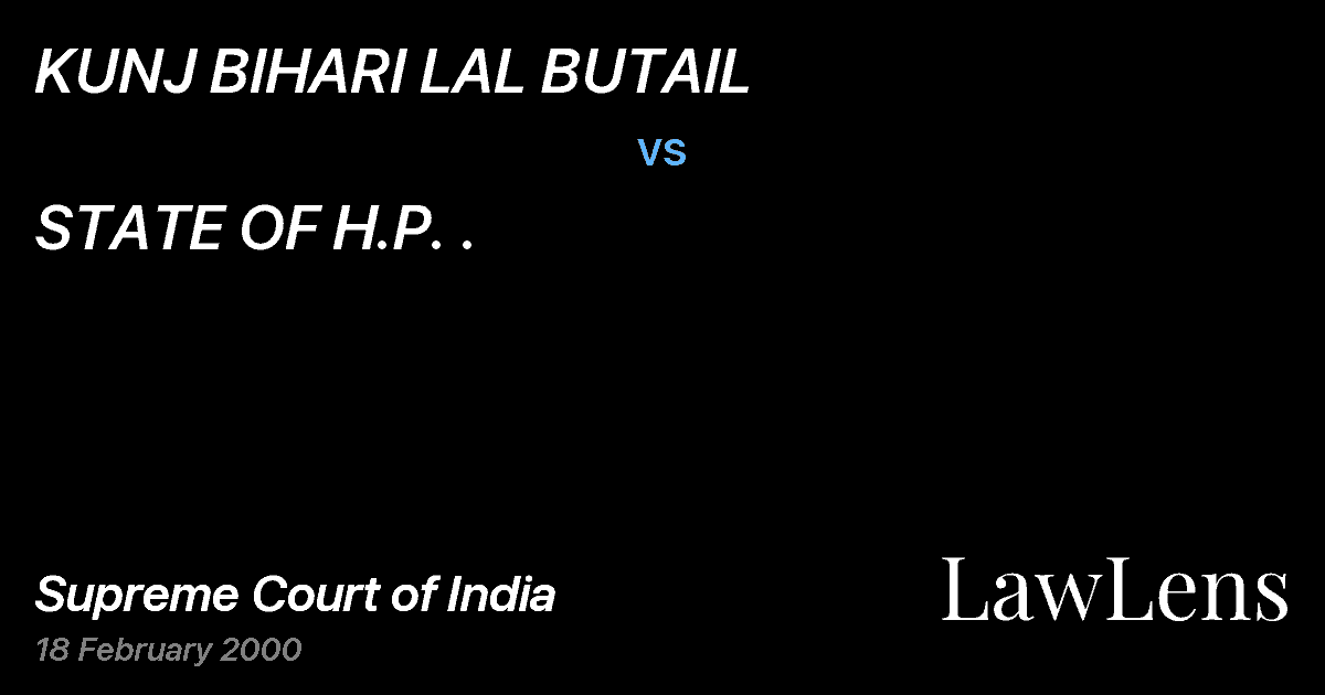 Preview image for KUNJ BIHARI LAL BUTAIL vs. STATE OF H.P. .