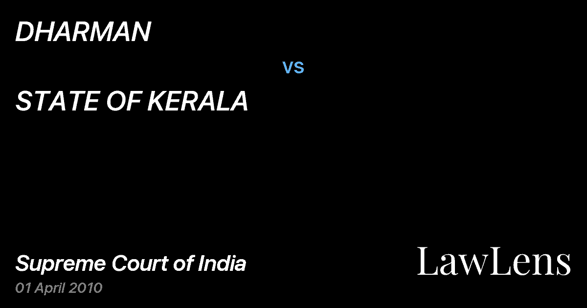 Preview image for DHARMAN vs. STATE OF KERALA