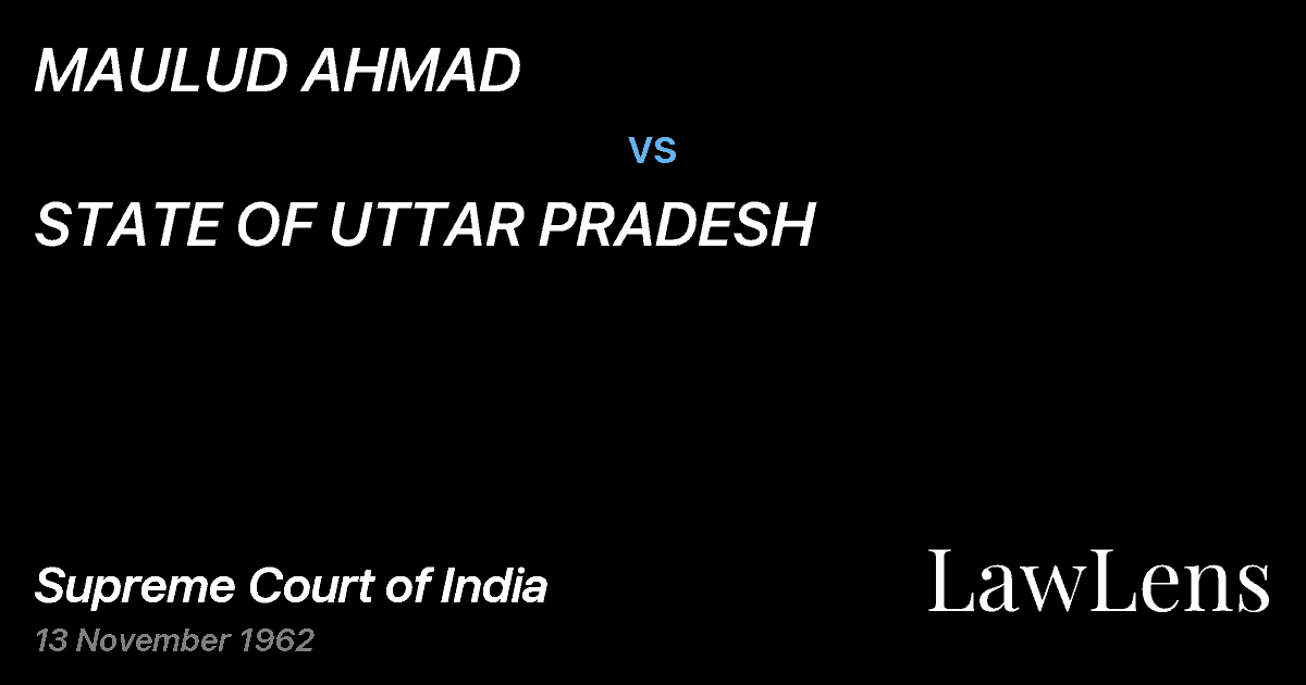 Preview image for MAULUD AHMAD vs. STATE OF UTTAR PRADESH