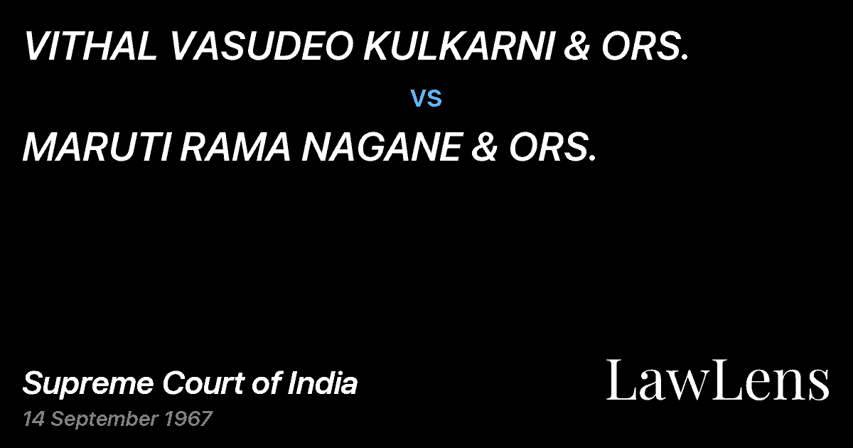 Preview image for VITHAL VASUDEO KULKARNI & ORS. vs. MARUTI RAMA NAGANE & ORS.