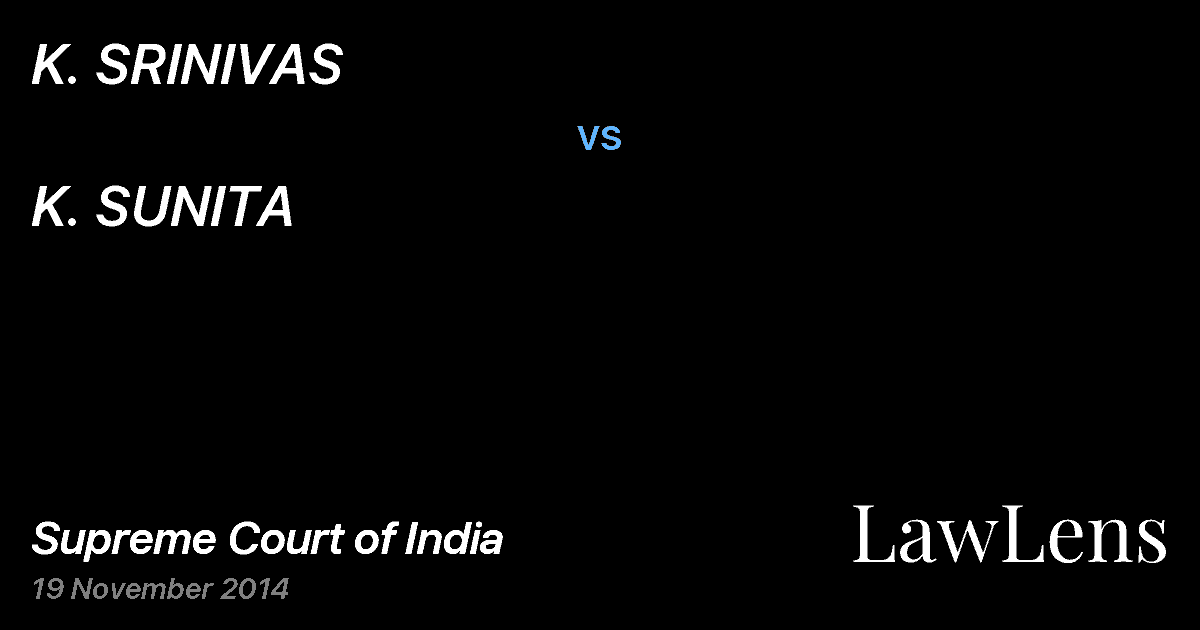 Preview image for K. SRINIVAS vs. K. SUNITA