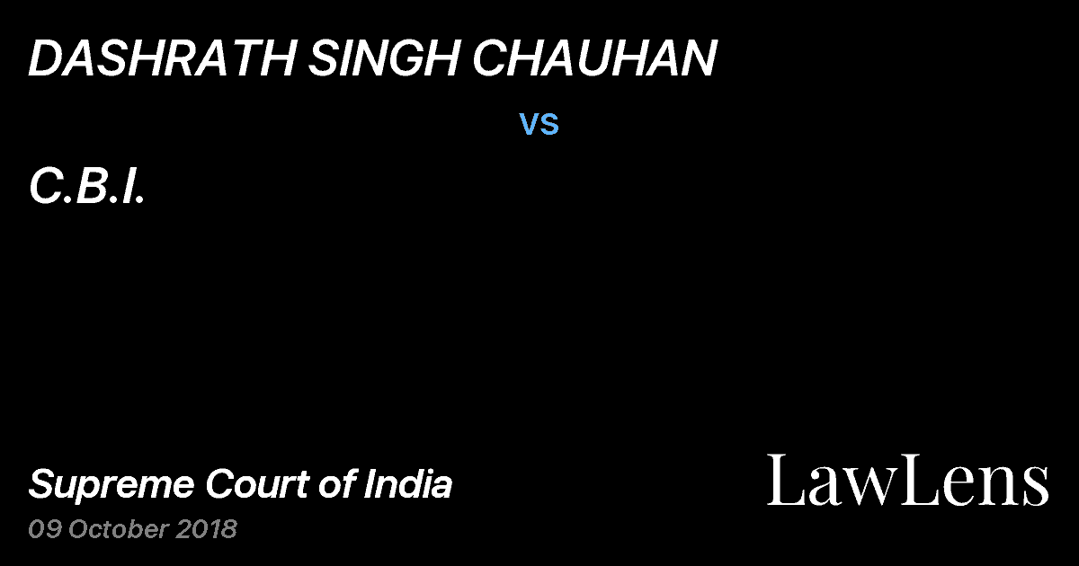 Preview image for DASHRATH SINGH CHAUHAN vs. C.B.I.