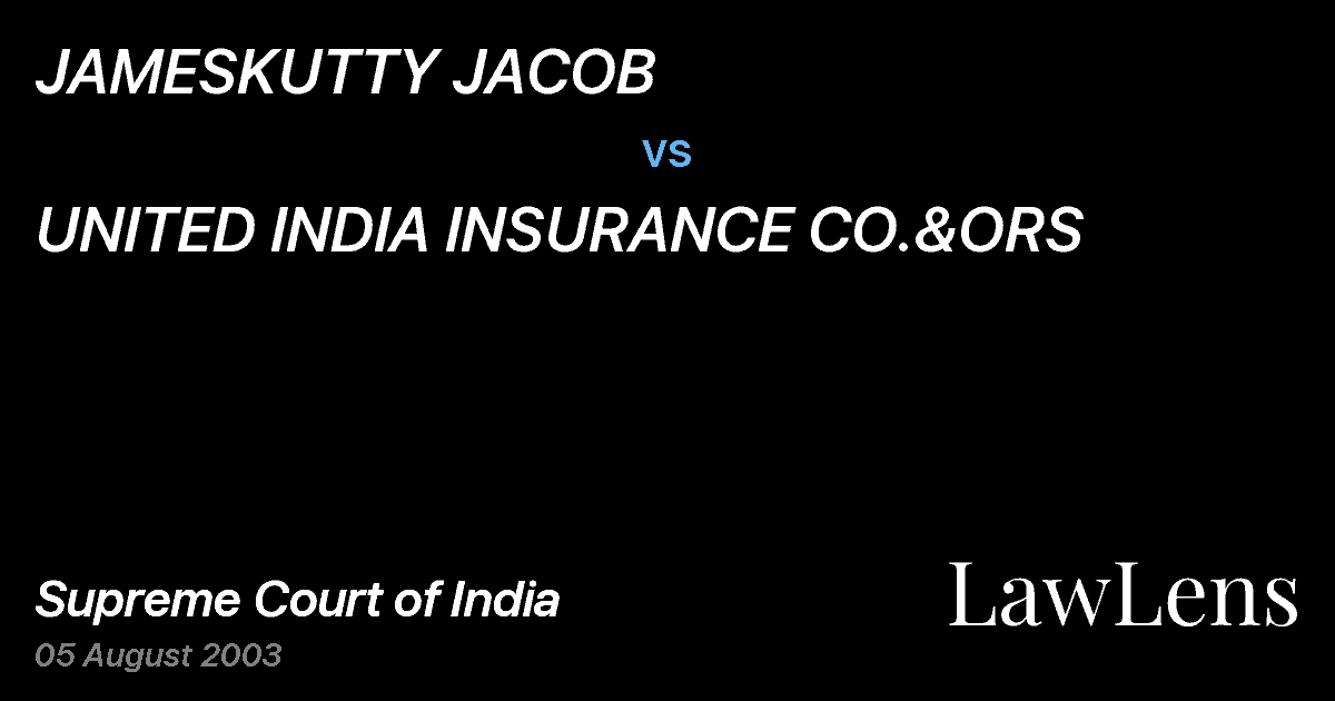 Preview image for JAMESKUTTY JACOB vs. UNITED INDIA INSURANCE CO.&ORS
