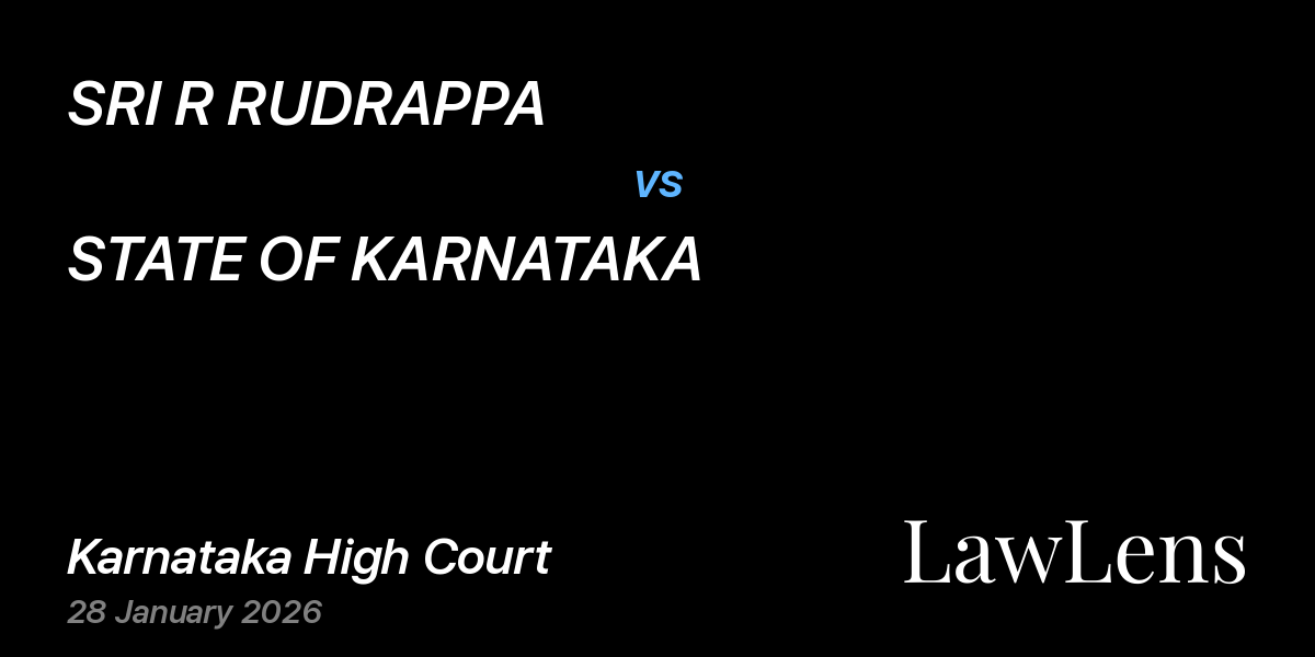 Preview image for SRI R RUDRAPPA vs. STATE OF KARNATAKA