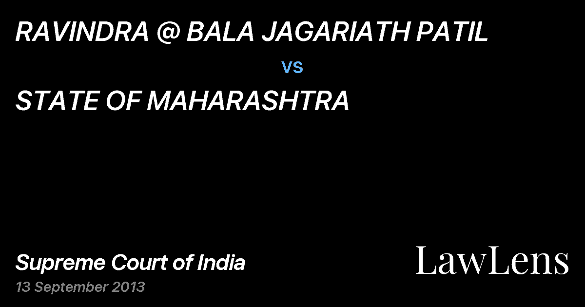 Preview image for RAVINDRA @ BALA JAGARIATH PATIL vs. STATE OF MAHARASHTRA