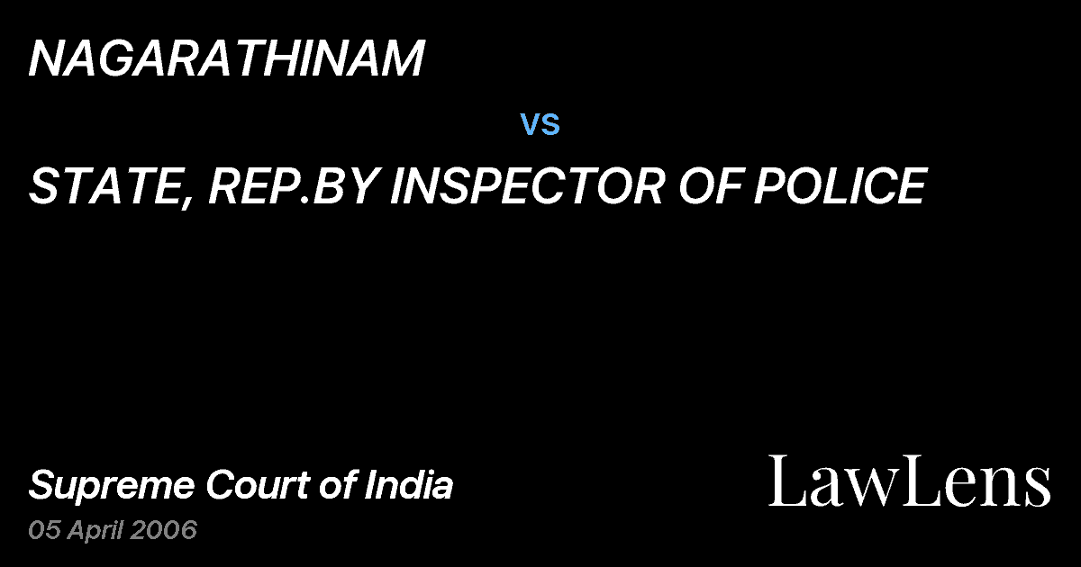 Preview image for NAGARATHINAM vs. STATE, REP.BY INSPECTOR OF POLICE