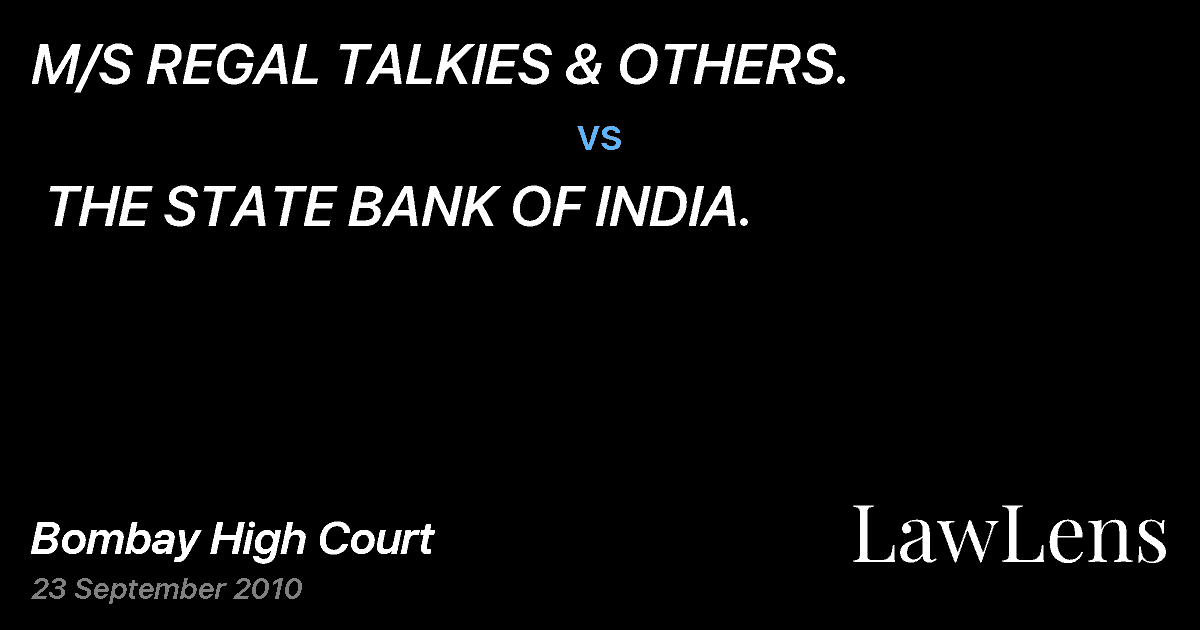 Preview image for M/S REGAL TALKIES & OTHERS.  vs.  THE STATE BANK OF INDIA.