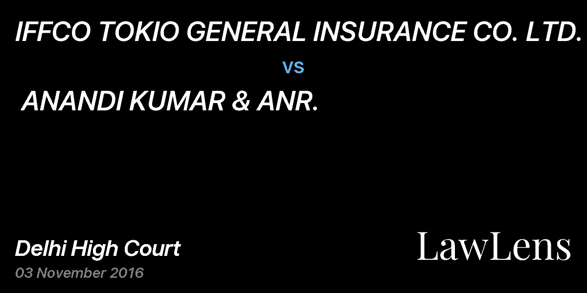Preview image for IFFCO TOKIO GENERAL INSURANCE CO. LTD. vs. ANANDI KUMAR & ANR.